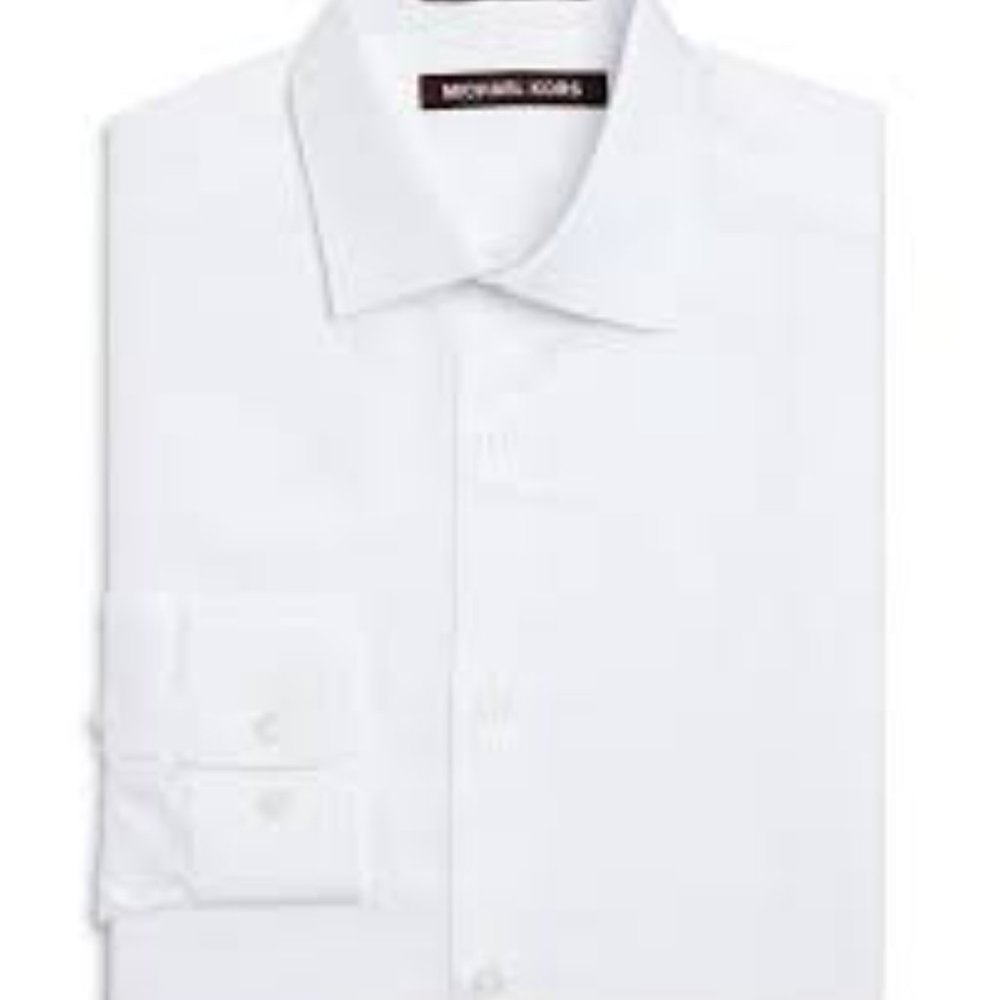Michael Kors Boys' Tonal Stripe Dress Shirt - Big Kid Size 20 White